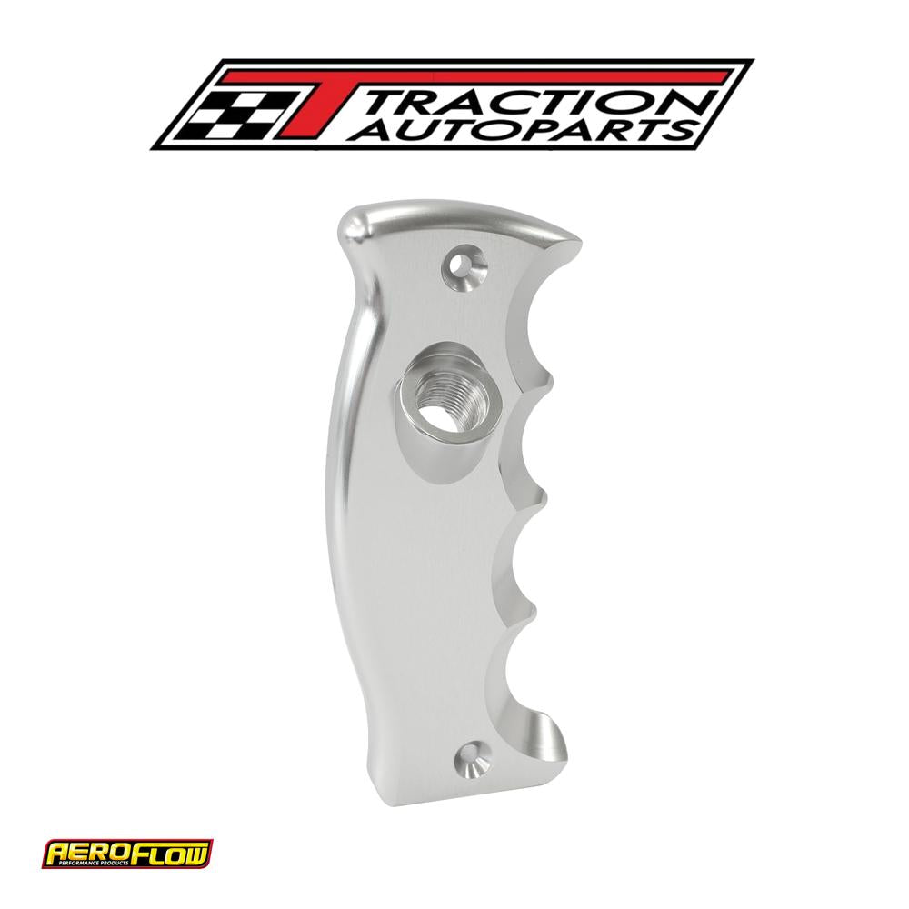 Button Pistol Grip Side Plate Drivers Side Handle Silver