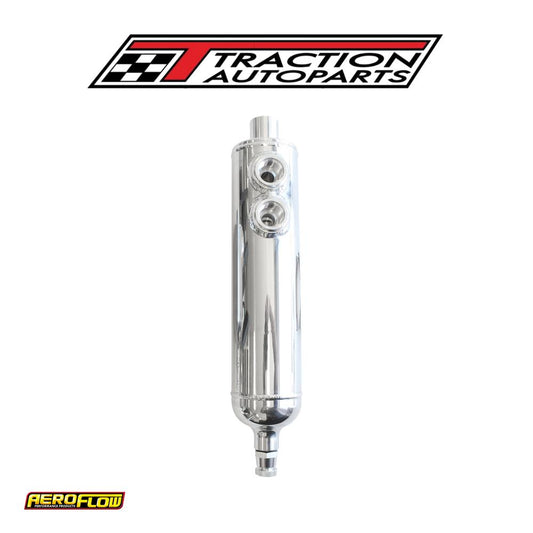 Universal Breather Tank F/male 2 X -12 orb 13" X 3" Polished