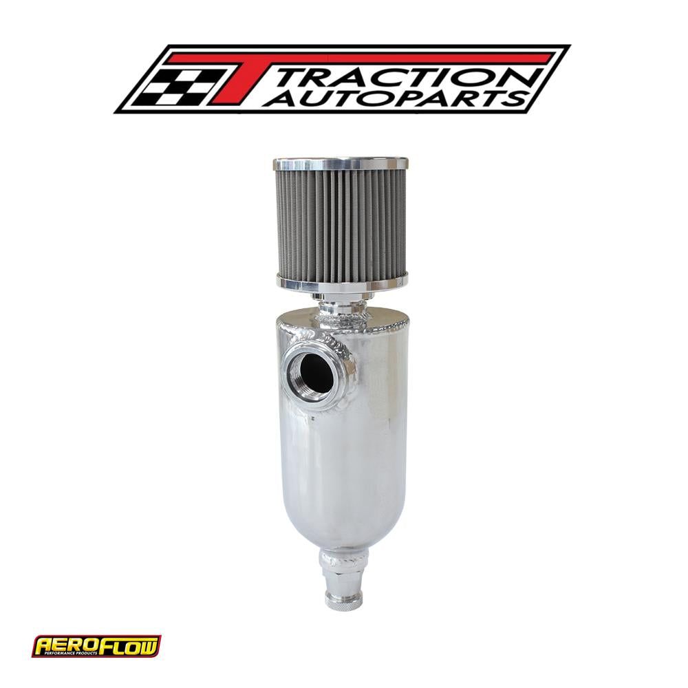 Universal Breather Tank -12 orb 6.5 x 3.5" S/s Billet Breather