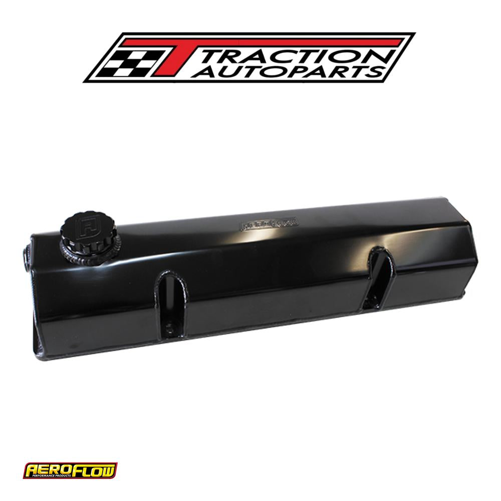 350 Sb Chev Fabricated Valve Covers Black -12 orb Sbc Early