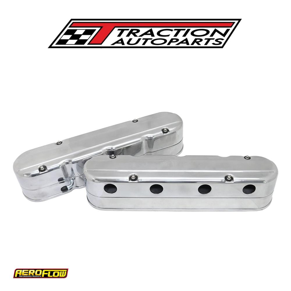 Gm Ls 2 Piece Valve Covers Cast Tall Retro Smooth Polishe
