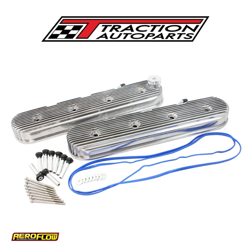 Gm Ls Retro Finned Valve Covercast No Coil Mounts Polished