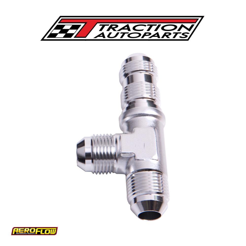 Male -6 an Tee Bulkhead On Run Silver Male -6 an, Nut Seperate