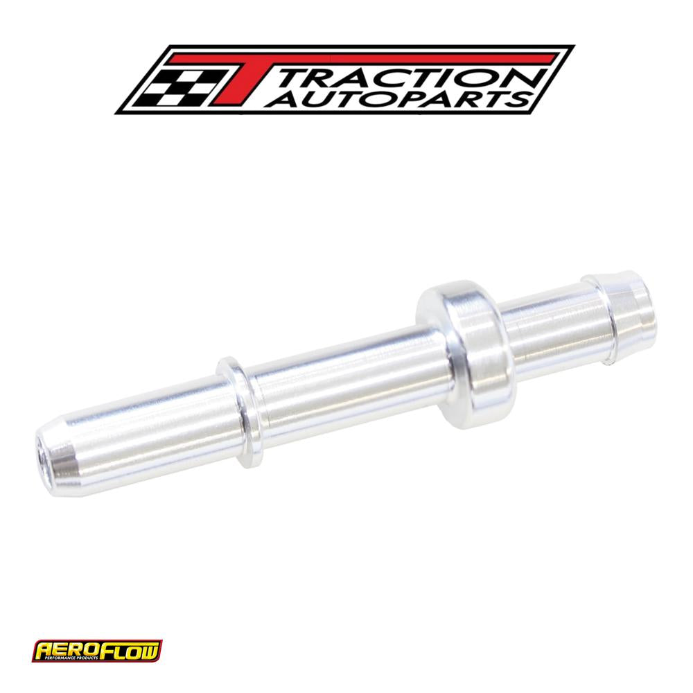 3/8" Male Tube To 10 mm / 3/8" Barb Silver Adapter