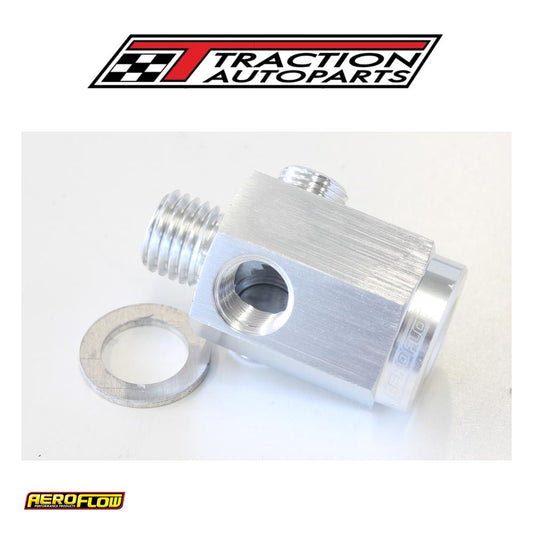 M 12 X 1.5 Extension With 1/8" Npt Port Silver