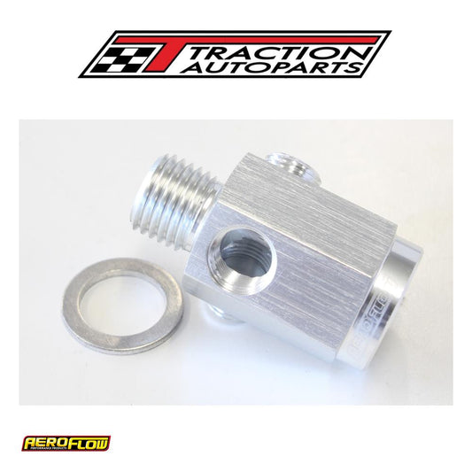 M 14 X 1.5 Extension With 1/8" Npt Port Silver