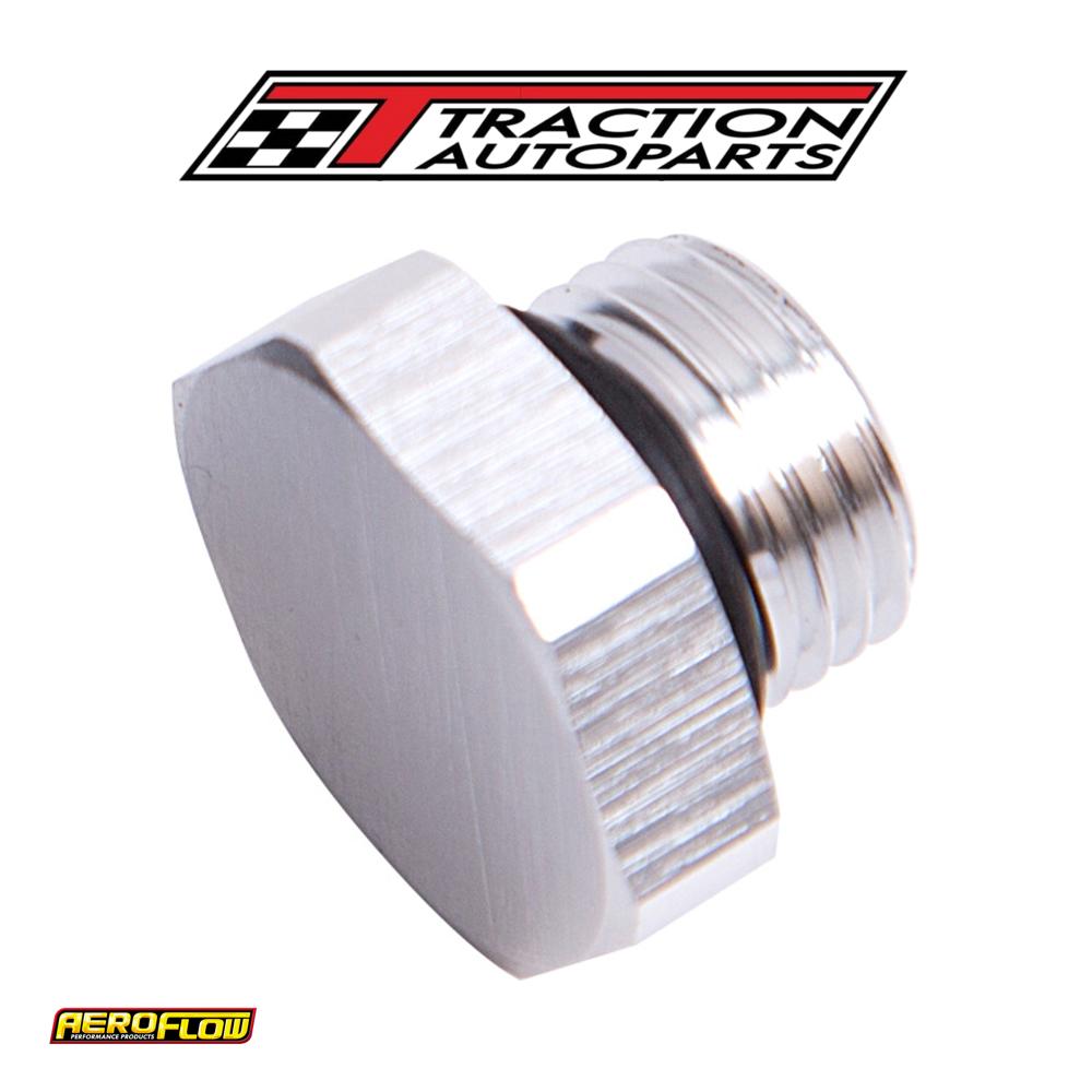 Orb Hex Port Plug -10 an Silver Finish