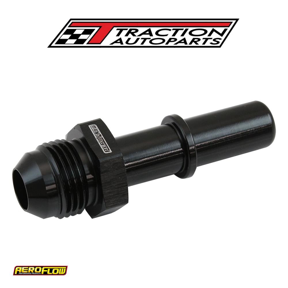 Efi Fuel Fitting -8 Push In To 1/2 Male Hard Tube Black