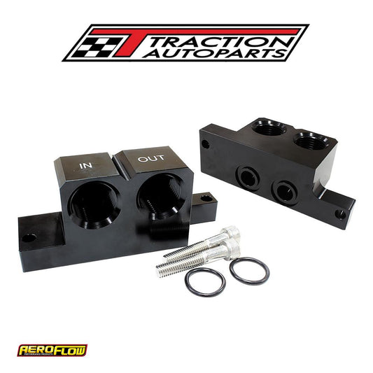 Gm Ls 90 deg Oil Block Adapter Suits Front/rear Sump -12 orb