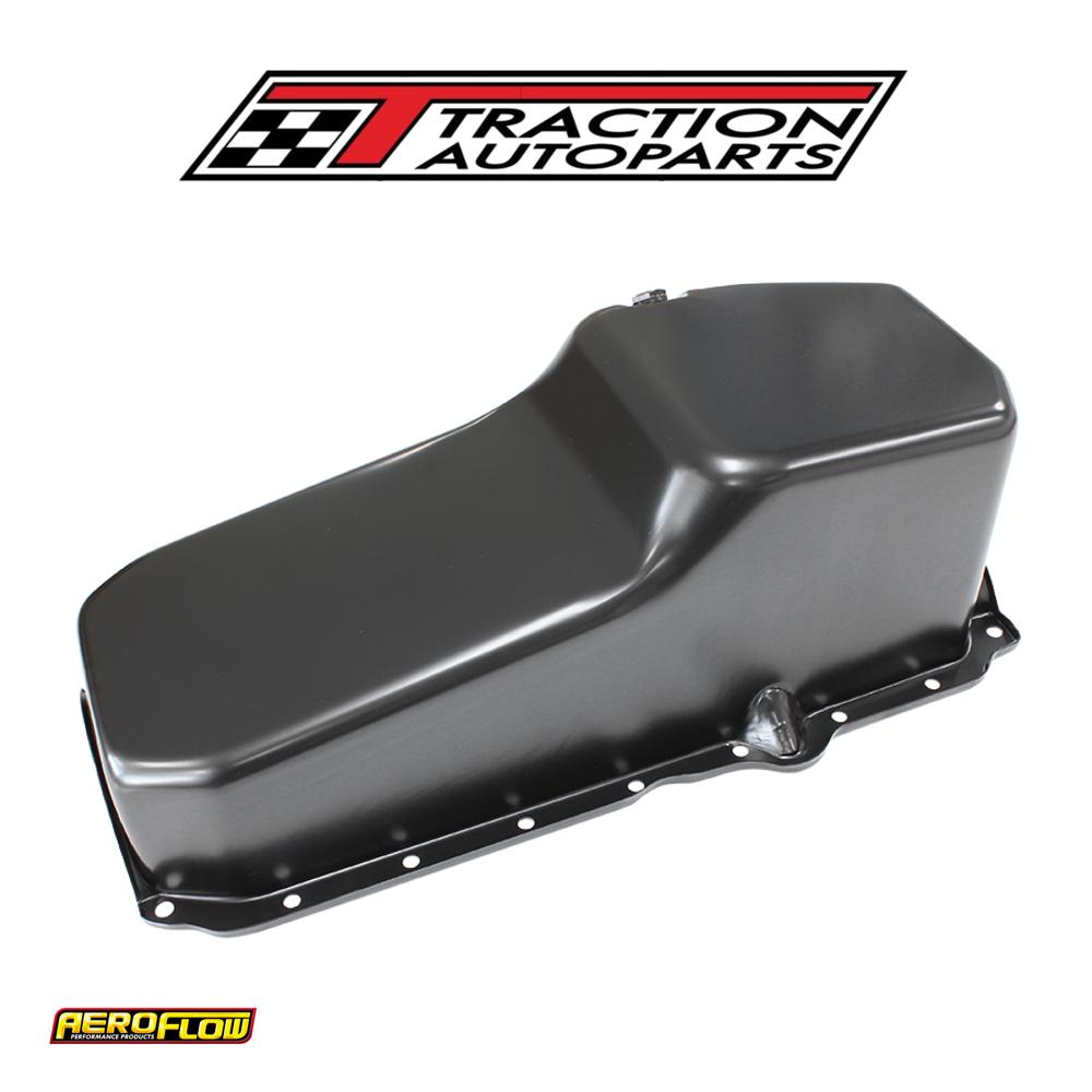 Stock Oil Pan Sbc Late '86 On Rh/side Dipstick Black