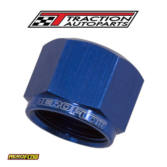 Flare Cap Female -12 an Blue -12 an Female Blank Off