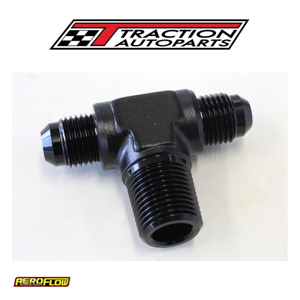 Tee -6 an With 3/8" Npt On Sideblack An Tee With Npt On Side