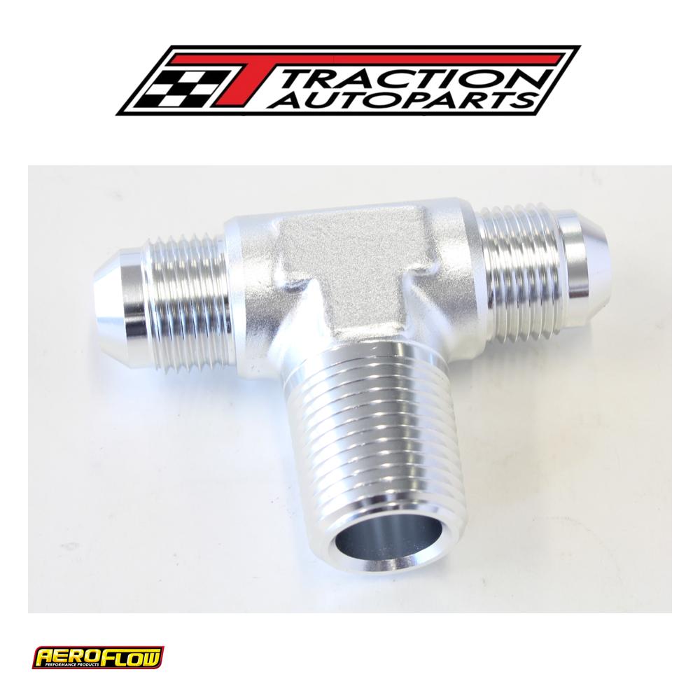 Tee -8 an With 1/2" Npt On Sidesilver An Tee With Npt On Side