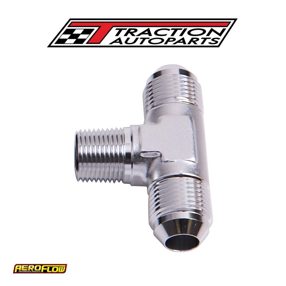 Tee -10 an With 1/2"npt On Sidesilver An Tee With Npt On Side