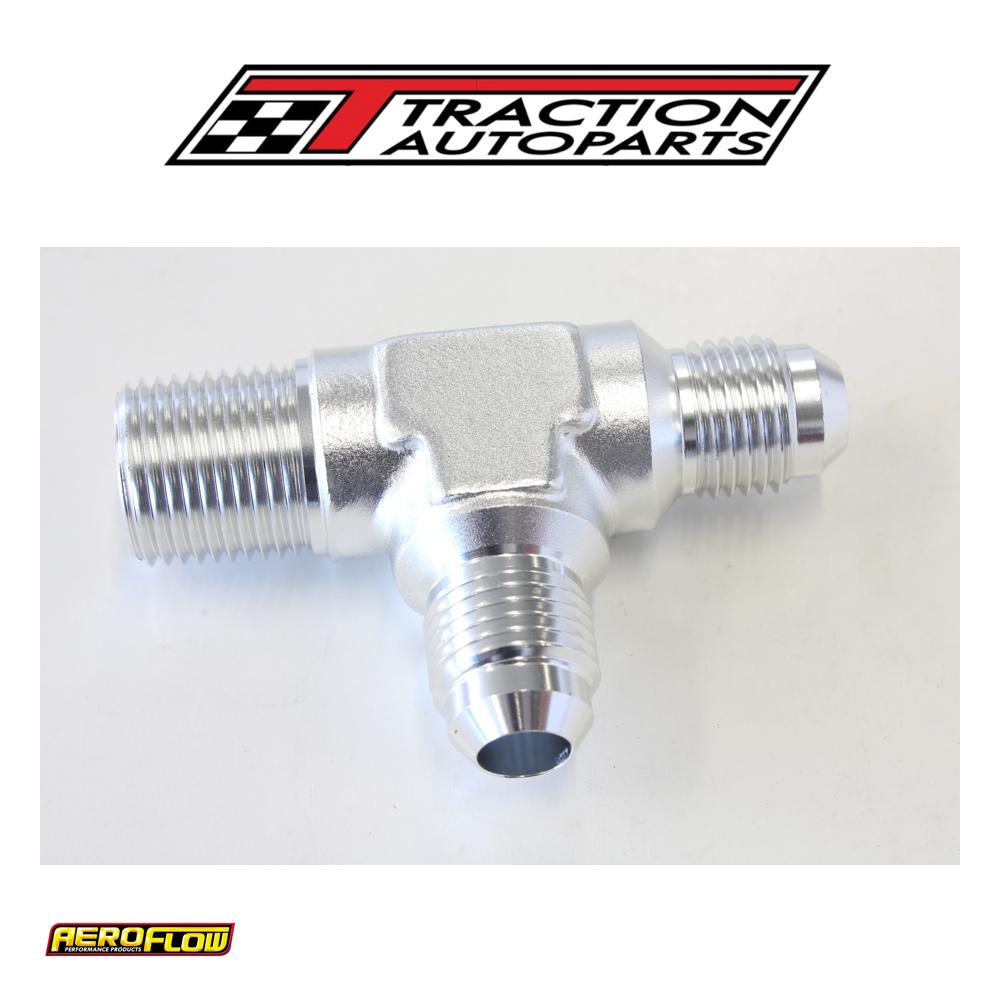 Tee -6 an With 3/8" Npt On Run Siilver An Tee With Npt On Run