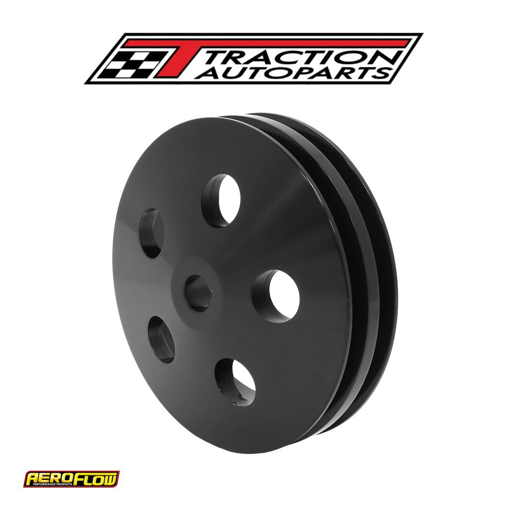 Power Steering Pulley Double Black 5/8 Shaft Gm Saginaw