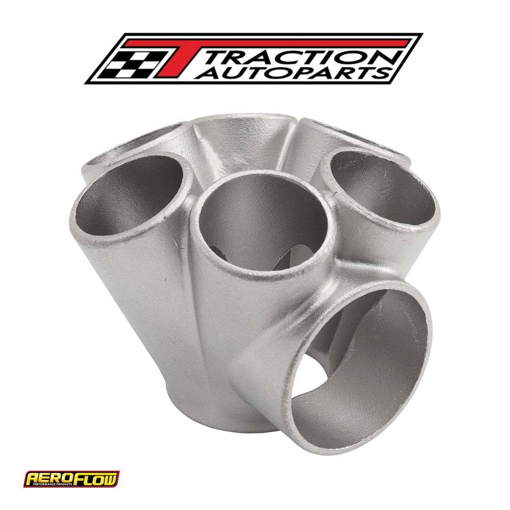 6 Into 1 Turbo Merge Collectorv-band Gt 30 50 mm Wastegate Round Aeroflow - Af 8307-4000