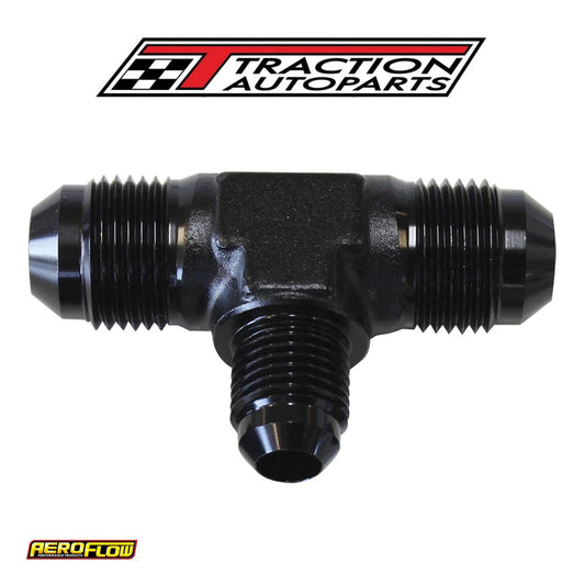 Male Flare Tee -8 an With -6 an On The Side Black