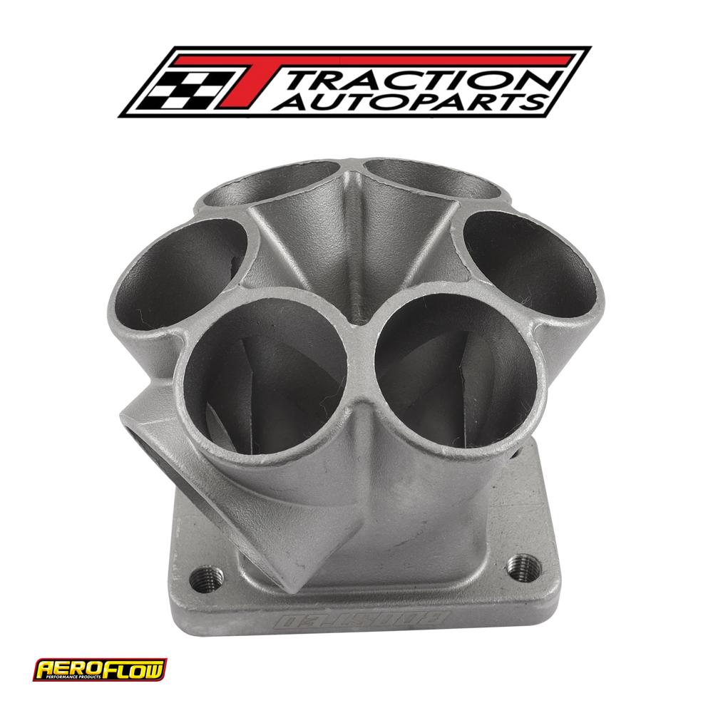 6 Into 1 Turbo Merge Collectort 3 Single Entry 50 mm Wastegateround Aeroflow - Af 8347-4000