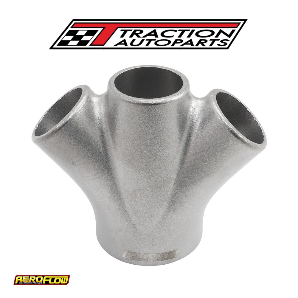 3 Into 1 Turbo Merge Collectorcast 1 x 2" ID To 3 x 1-1/4" Unioval Aeroflow - Af 8370-9999