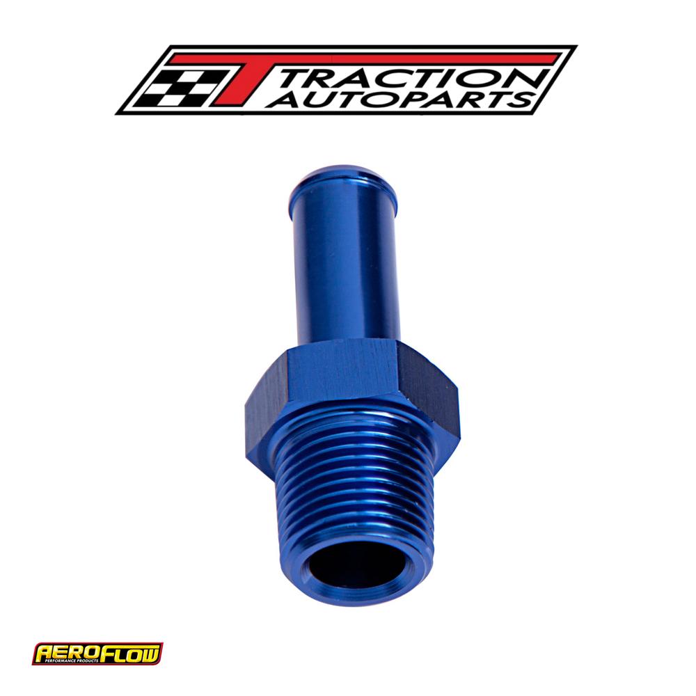 Male 1/2" Npt To 5/8" Barb Blue Straight Male To Male