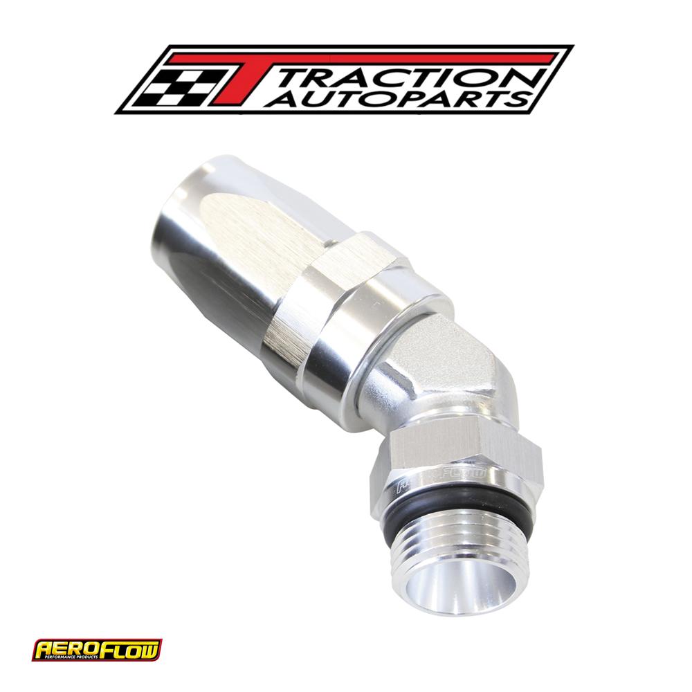 45 Deg -10 Hose To Male -12 Thread Silver