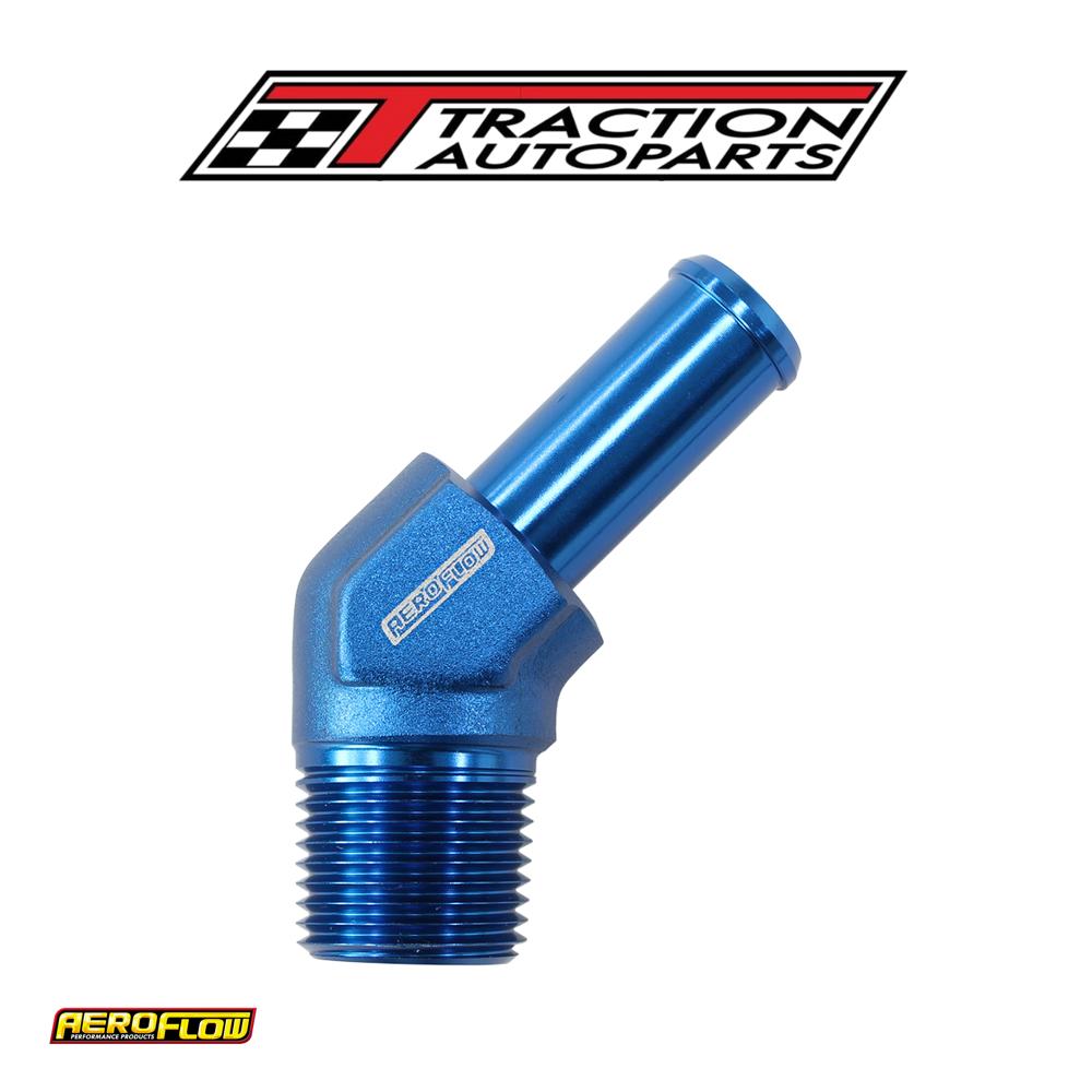 45 Deg 1/8" Npt To -4 100/450 Series Hose Blue Suits Braided