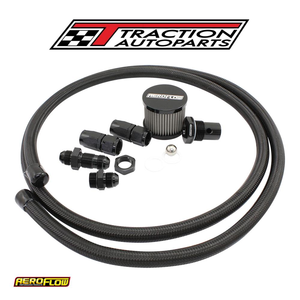 Fuel Cell Breather Kit Setup Loop Roll Over -8 an Vent Valve