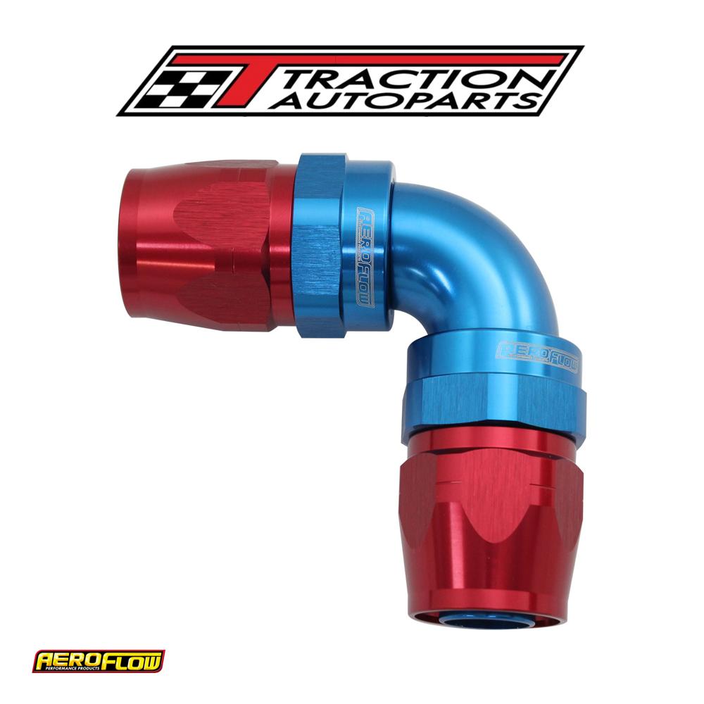 90 Deg -8 an To -8 an Cutter Full Flow Hose Ends Blue