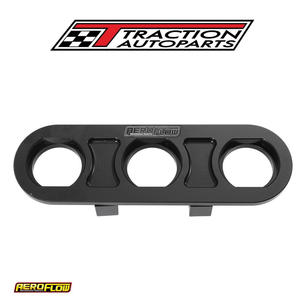 Billet Bulkhead Plate 3 Port Modular Universal Black An Ac