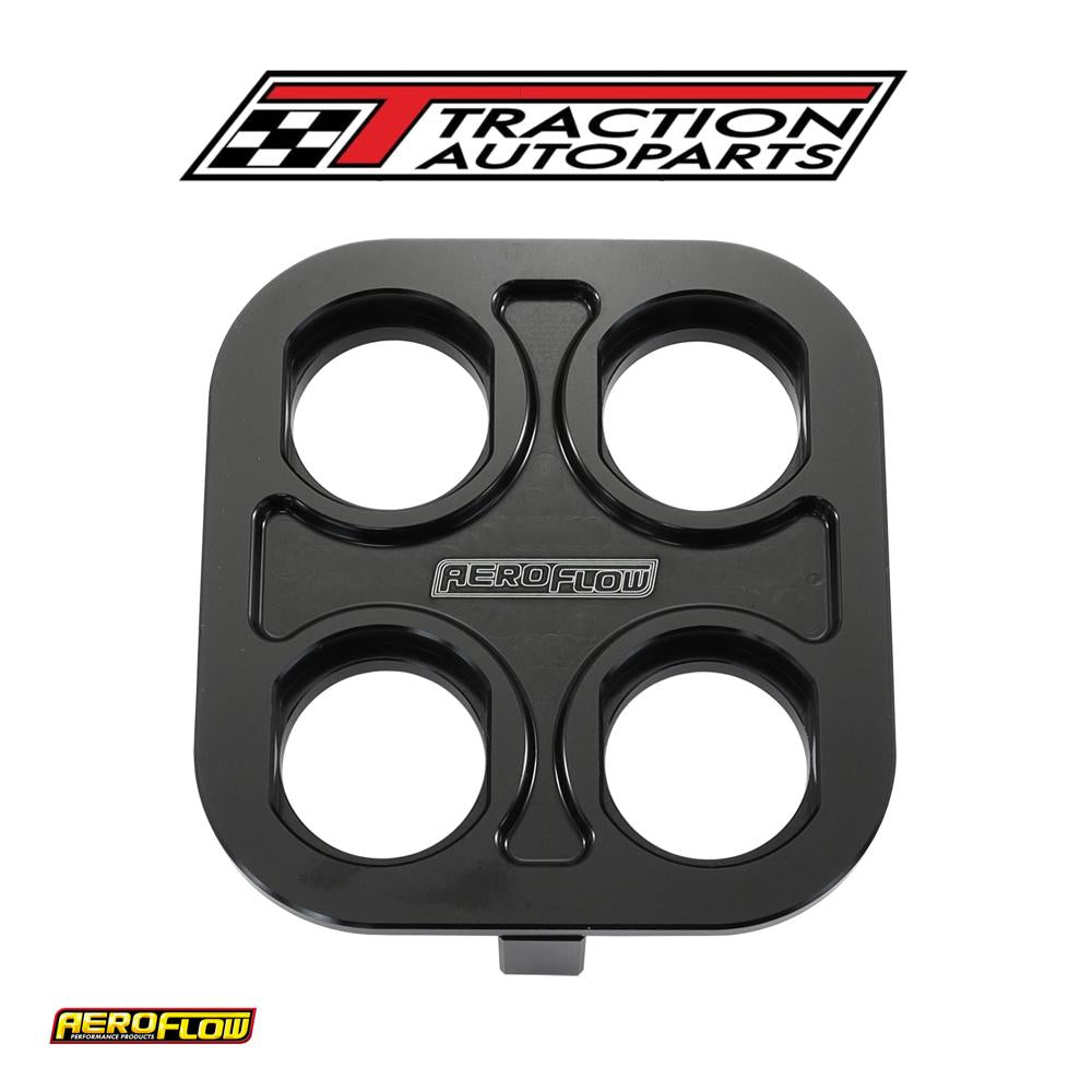 Billet Bulkhead Plate 4 Port Square Modular Universal Blackan Ac Aeroflow - Af 88-2021 blk