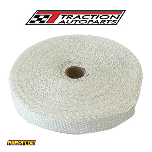 Exhaust Insulation Wrap 1"x 50 ft 50 Foot White Roll