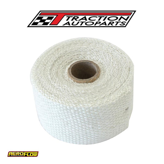 Exhaust Insulation Wrap 2"x 15 ft 15 Foot White Roll