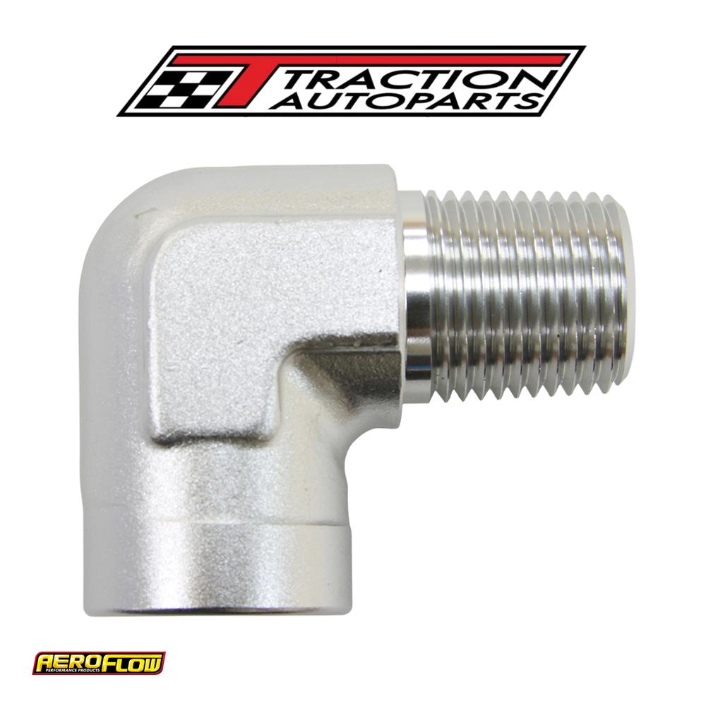 90 Deg Female - Male Elbow 1/2 Npt Silver