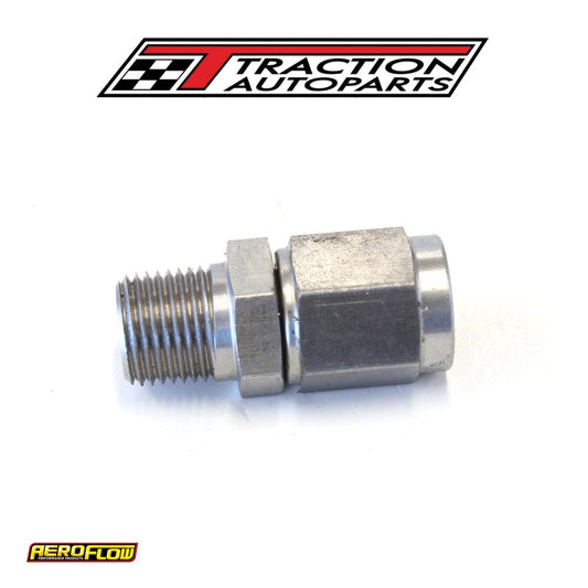 1/8" Npt To -3 an Female Nut Stainless Straight Swivel Nut