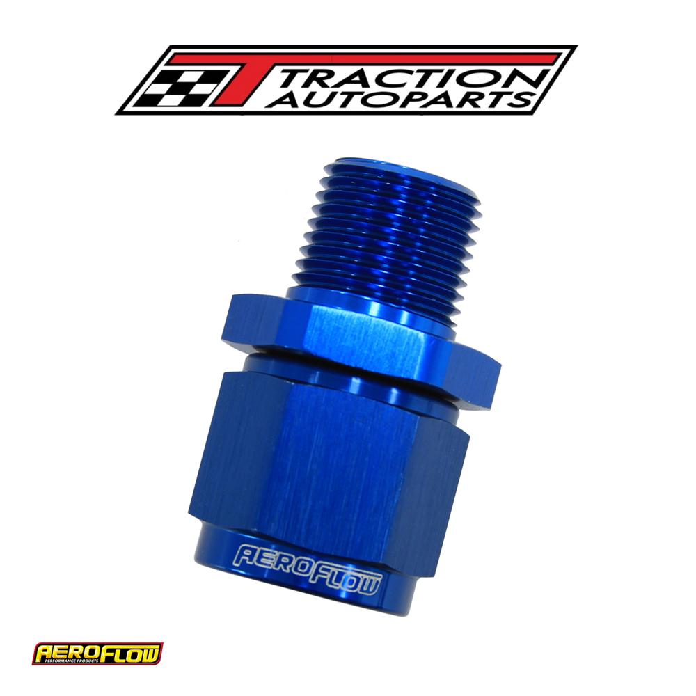 1/2" Npt To -12 an Female Nut Blue Straight Swivel Nut