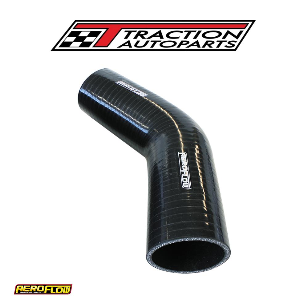 Silicone Hose 45 Deg; Black I.d 2.25" 57 mm, Wall 5.3 mm, 145 mm Leg Af 9202-225