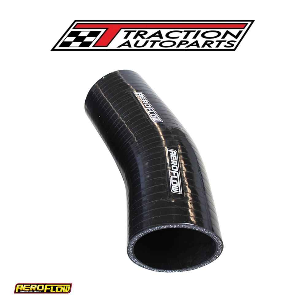 Silicone Hose 23 Deg; Black I.d 2.25" 57 mm, Wall 5.3 mm, 125 mm Leg Af 9207-225