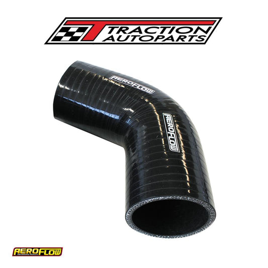 Silicone Hose 67 Deg; Black I.d 2.50" 63 mm, Wall 5.3 mm, 125 mm Leg Af 9208-250