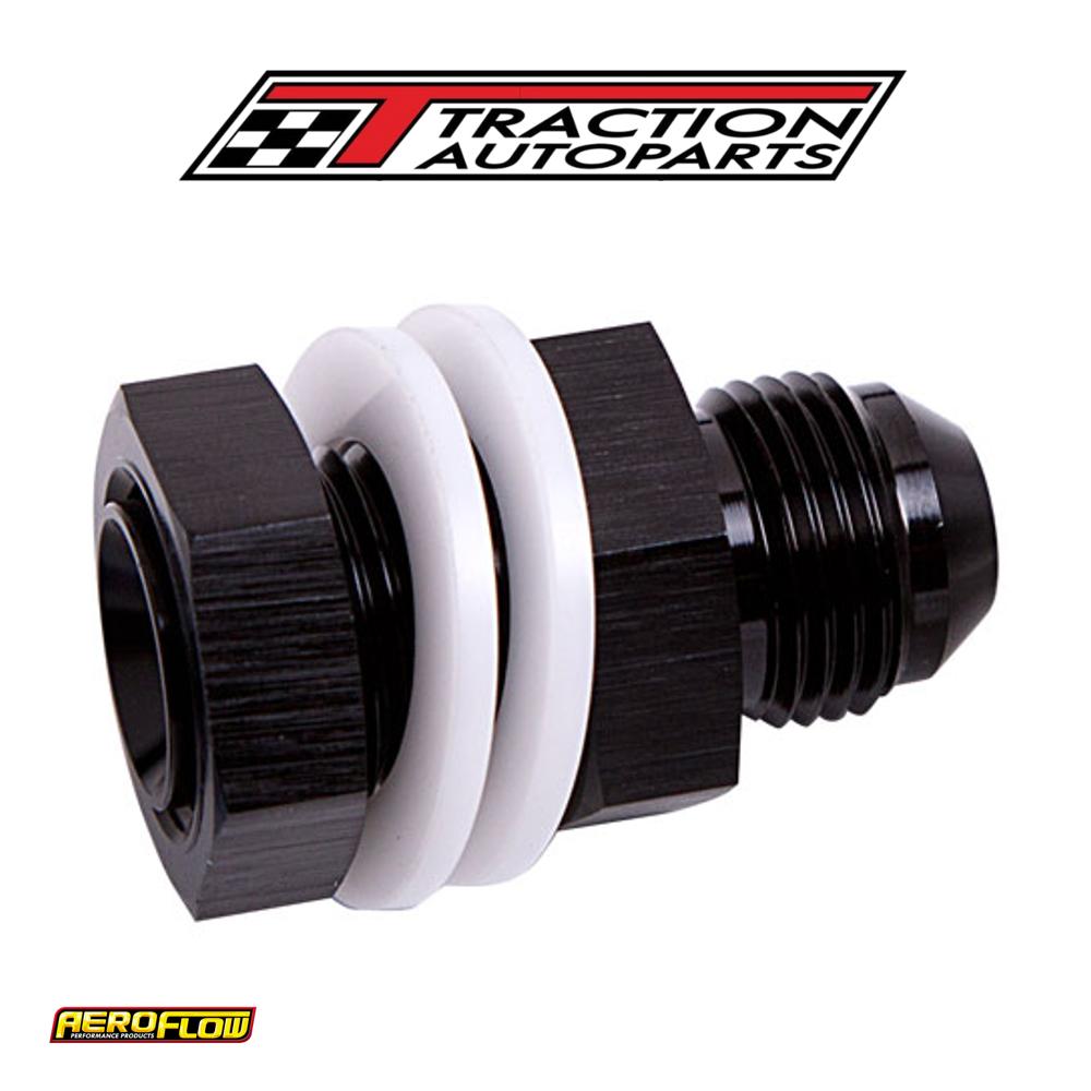 Fuel Cell Fitting -10 an Black Fuel Cell Bulkhead Fitt