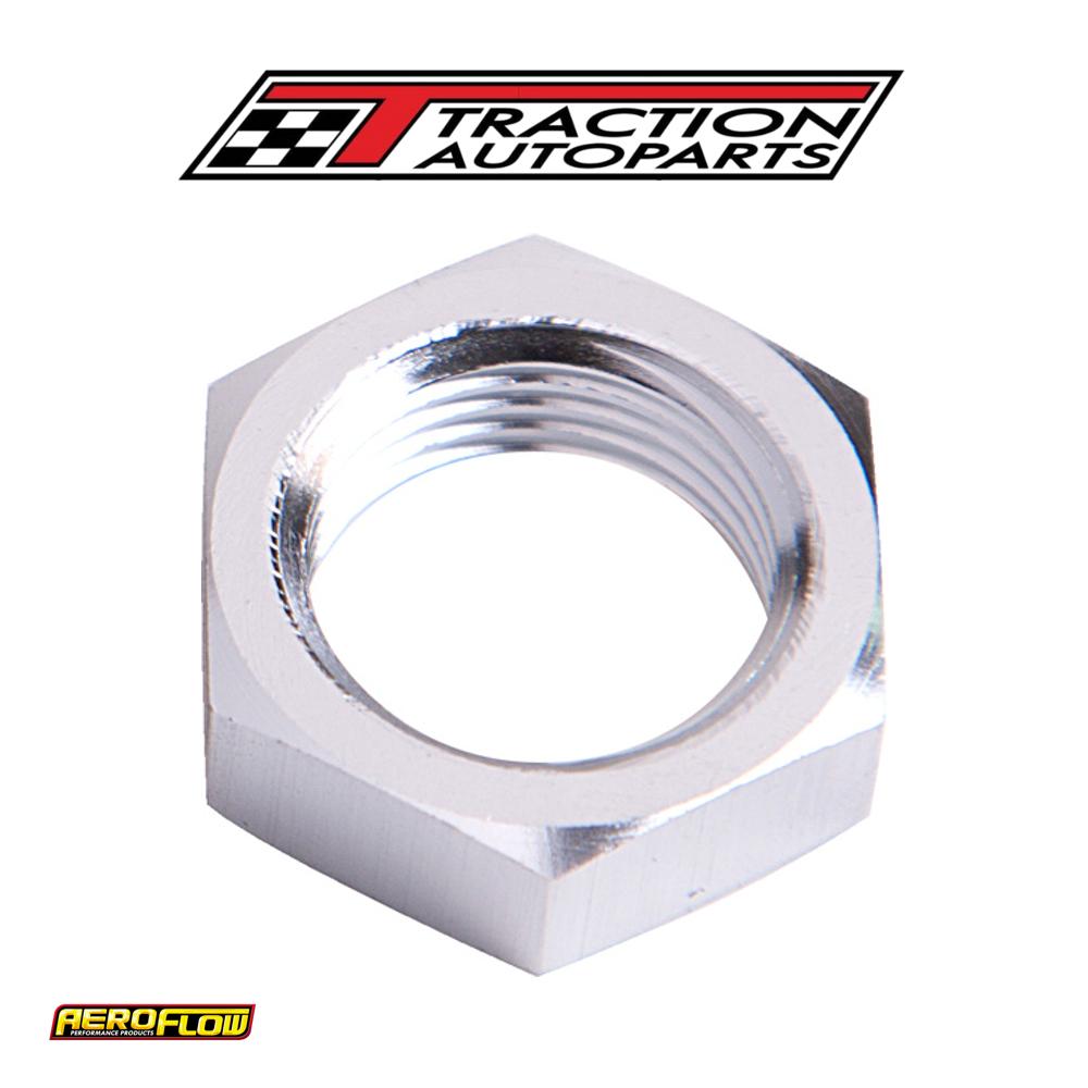 Bulkhead Nut -8 an Silver Single Nut