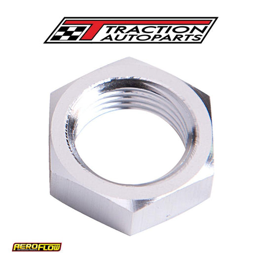 Bulkhead Nut -10 an Silver Single Nut