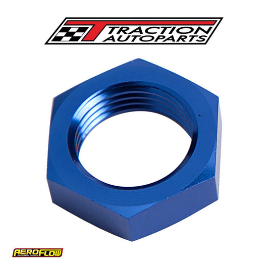 Bulkhead Nut -20 an Blue Single Nut