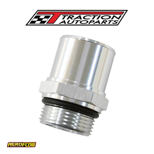 -16 orb To 1-3/8" / 35 mm Barb Silver 55 mm Oal