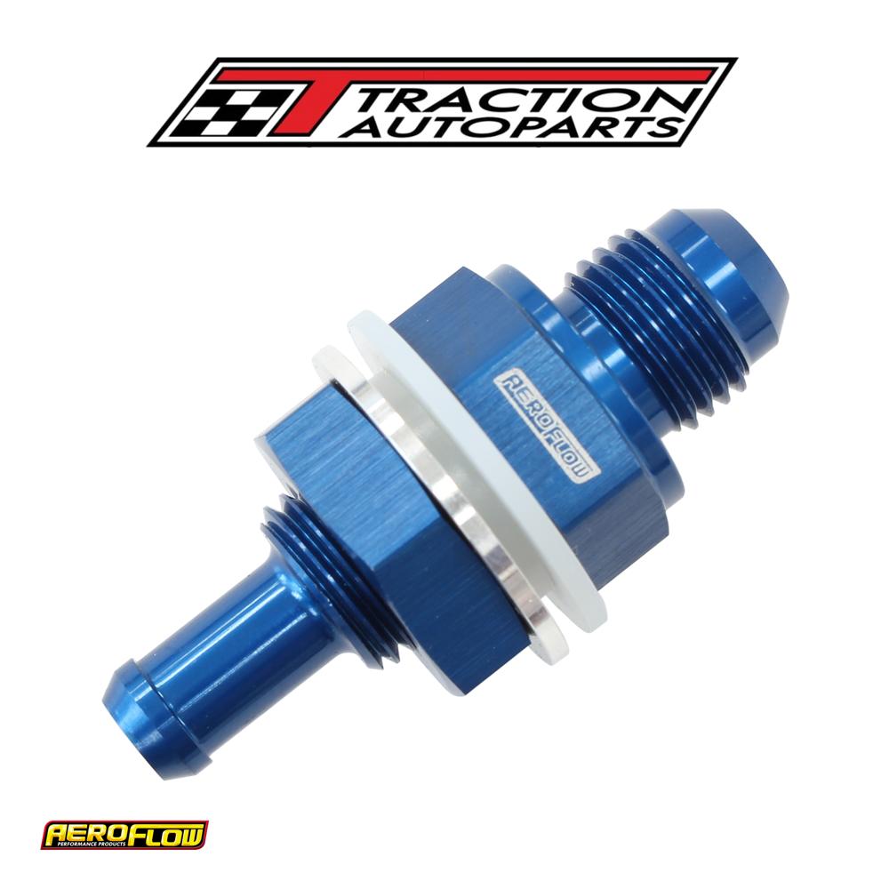 -8 an Bulkhead Fitting With 1/2 barb For Push On Hose