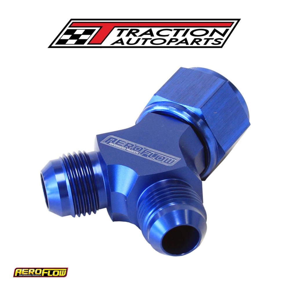 Y Piece -8 Swivel Nut 2 x -6 an Blue