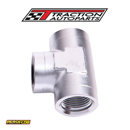 Female Tee -20 Orb Silver 3 x -20 Orb Ports