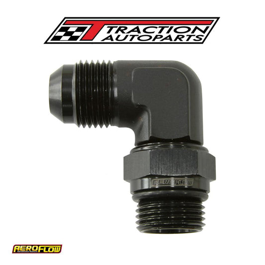 Male -10 Orb 90 To -8 an Male Black Full Swivel