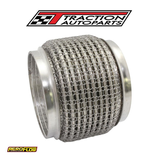 4" I.d Exhaust Mesh Flex Pipe Joint 4" Long 304 S/steel