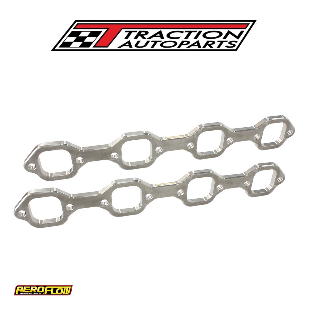 Ford 289-351 w Header Flanges 1-3/4" Square Port Pair Vic Jr